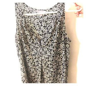 Black & White Floral Dress Top